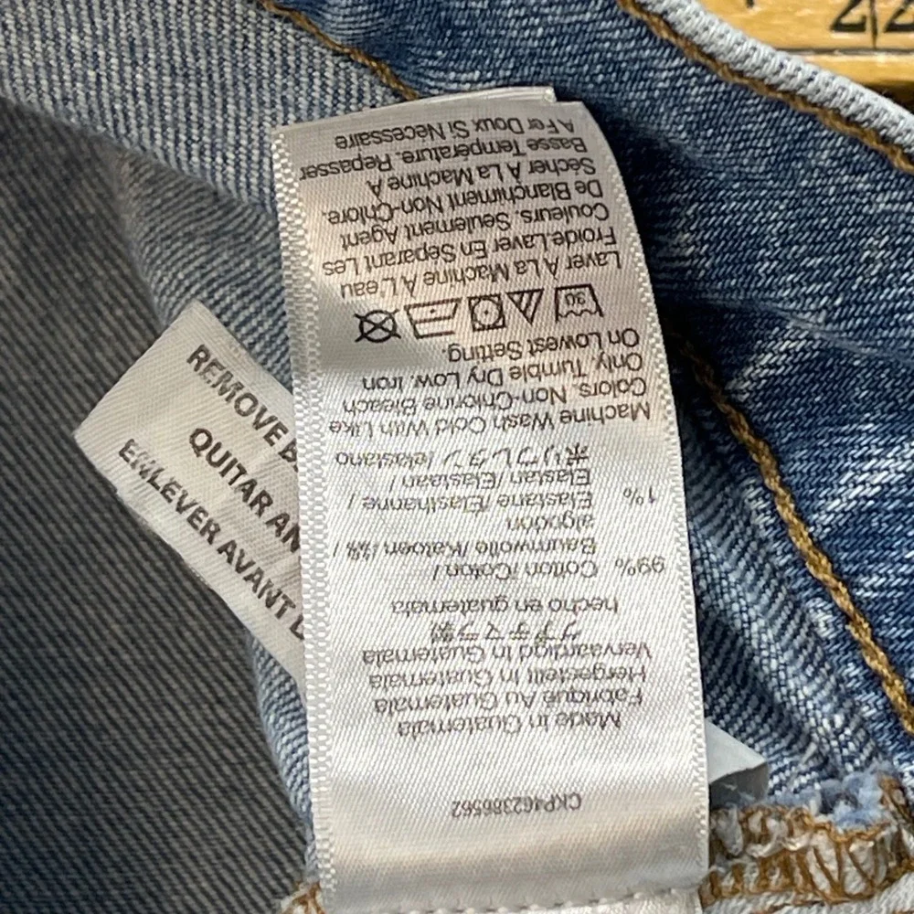 Madewell The Perfect Vintage Straight Jean Light Wash Distressed Size 30 cropped - Picture 9 of 11